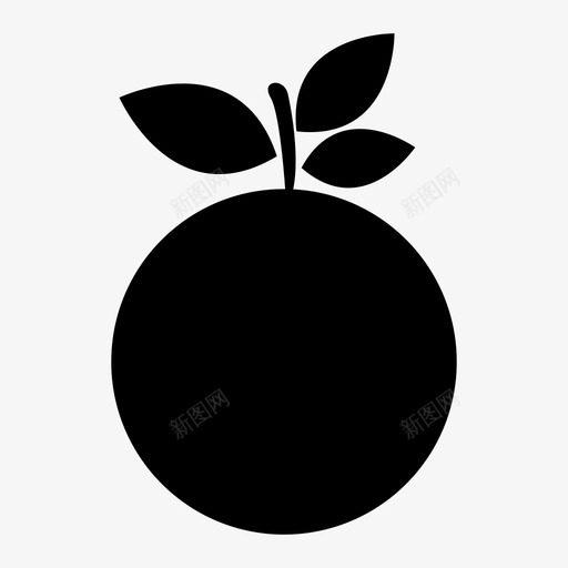 橙子水果多汁图标svg_新图网 https://ixintu.com 多汁 天然 有机 橙子 水果 素食