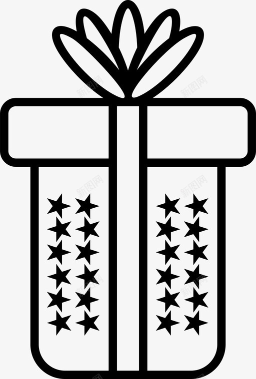 礼物生日圣诞节图标svg_新图网 https://ixintu.com 包裹 圣诞节 生日 礼物 聚会
