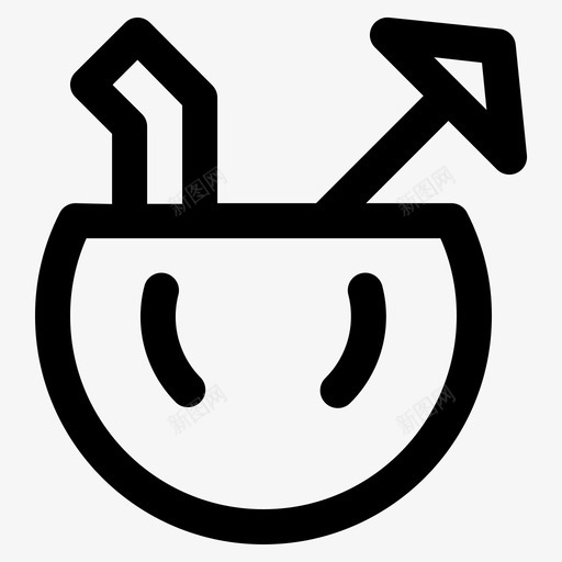 椰子椰子饮料假日图标svg_新图网 https://ixintu.com 假日 椰子 椰子饮料
