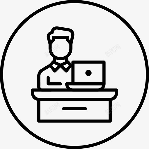 员工办公桌办公桌办公场所图标svg_新图网 https://ixintu.com 办公场所 办公文化环线 办公桌 员工办公桌