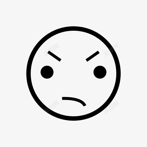 愤怒的脸愤怒情绪图标svg_新图网 https://ixintu.com 情绪 愤怒 愤怒的脸 皱眉