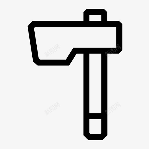 斧头钢工具图标svg_新图网 https://ixintu.com 工具 工具线 斧头 木头 钢