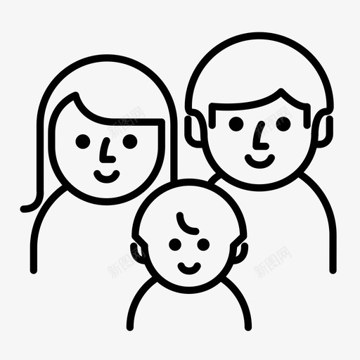 家庭夫妻家庭成员图标svg_新图网 https://ixintu.com 夫妻 孩子 家庭 家庭成员 父母