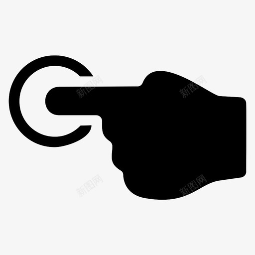 按下按钮用手打孔图标svg_新图网 https://ixintu.com 按下按钮 用手打孔