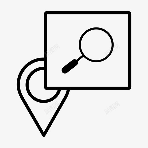 搜索区域地图pin占位符图标svg_新图网 https://ixintu.com 位置标识 占位符 地图pin 搜索区域