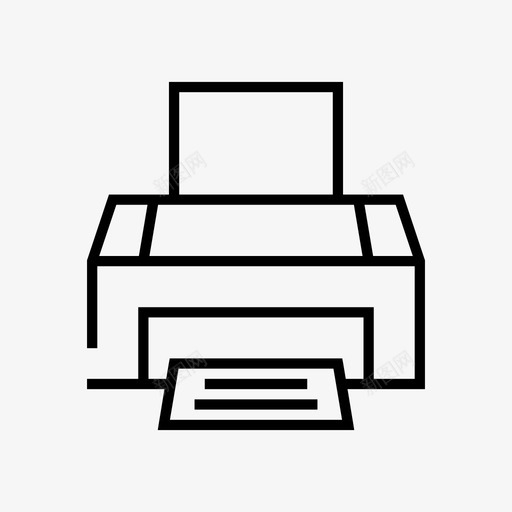 文档打印符号机器纸张图标svg_新图网 https://ixintu.com 打印机 操作 文档打印符号 机器 纸张