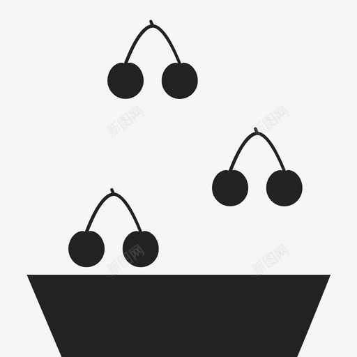 采摘樱桃篮子樱桃图标svg_新图网 https://ixintu.com 农作物 樱桃 水果 篮子 采摘樱桃 食物