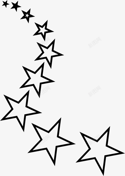 星星光夜图标svg_新图网 https://ixintu.com 光 夜 星星