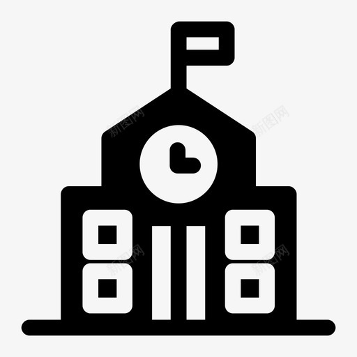 学校大学教育图标svg_新图网 https://ixintu.com 大学 学校 小学 教育 校舍