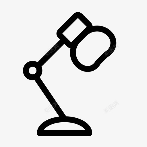 台灯灯办公室3图标svg_新图网 https://ixintu.com 办公室3 台灯 灯