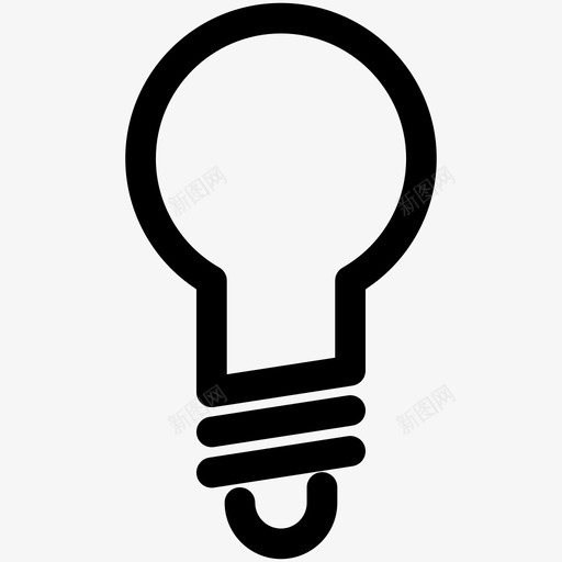 灯泡光亮电图标svg_新图网 https://ixintu.com 光亮 想法 推车和游戏 灯泡 电