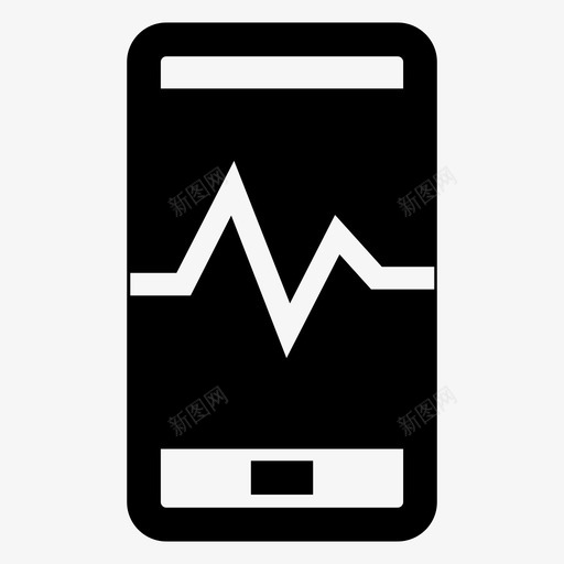 智能手机脉冲图标svg_新图网 https://ixintu.com 智能手机 脉冲