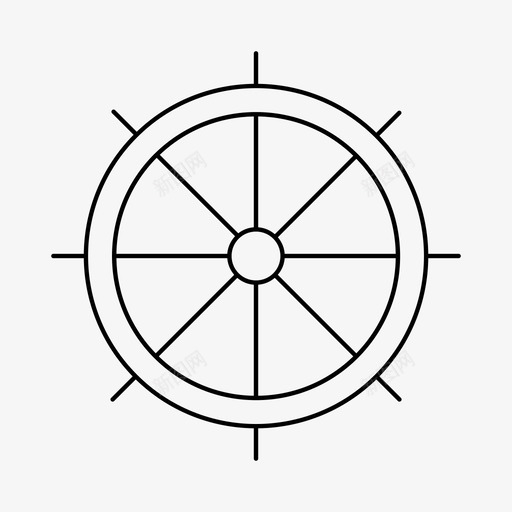 方向盘舵手海盗图标svg_新图网 https://ixintu.com 方向盘 旅行 海盗 舵手 船轮