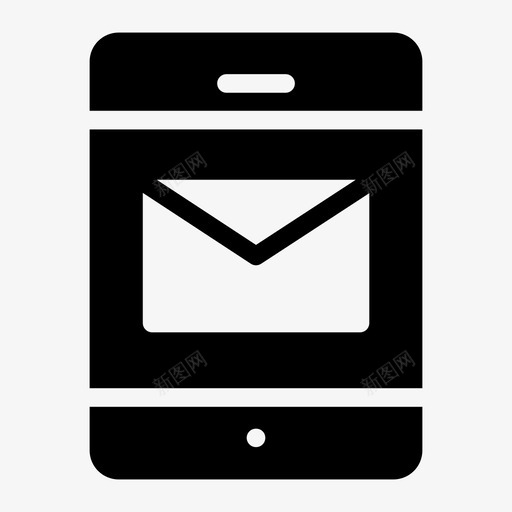 电子邮件收件箱邮件图标svg_新图网 https://ixintu.com 客户服务字形图标 手机 收件箱 服务 电子邮件 邮件
