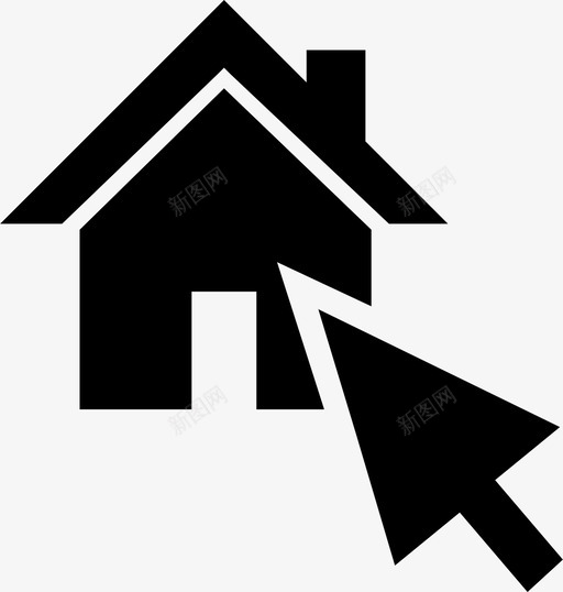主页单击图标svg_新图网 https://ixintu.com 主页 单击
