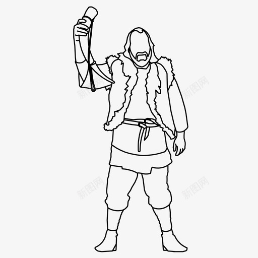 野蛮人幻想人物士兵图标svg_新图网 https://ixintu.com 士兵 幻想人物 战士 维京人 酒馆 野蛮人