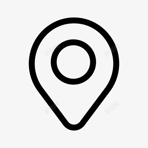 位置定位销地图销图标svg_新图网 https://ixintu.com 位置 地图销 定位销