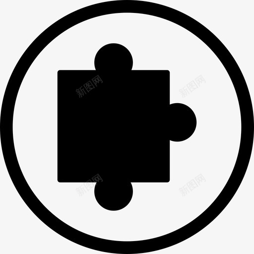 拼图块圆圈概念图标svg_新图网 https://ixintu.com 圆圈 拼图 拼图块 搜索引擎优化字形 概念