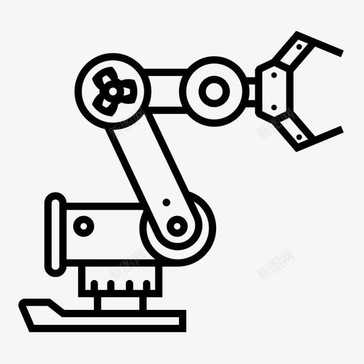机械手臂机器人手臂自动化图标svg_新图网 https://ixintu.com 工业机器人 机器人手臂 机械 机械工业 机械手臂 自动化