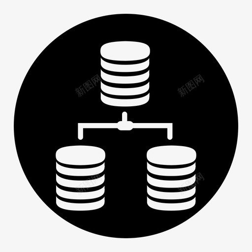 数据库服务器大数据分布式计算图标svg_新图网 https://ixintu.com 分布式数据库 分布式计算 大数据 大数据圈 数据库服务器