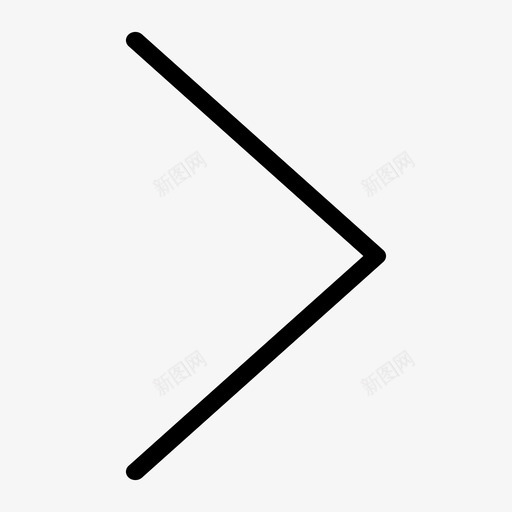 右边箭头-角度小svg_新图网 https://ixintu.com 右边箭头-角度小