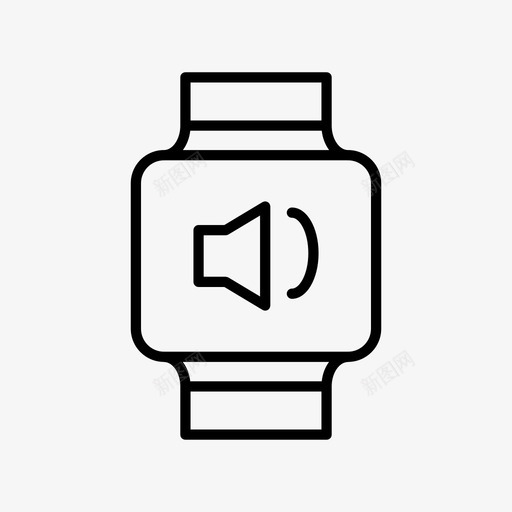 智能手表音响扬声器图标svg_新图网 https://ixintu.com 扬声器 技术 智能手表 音响
