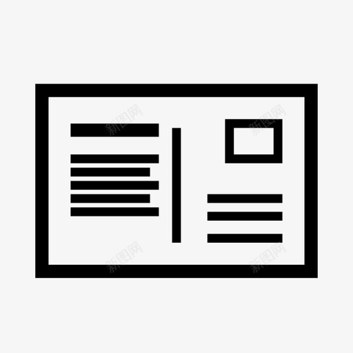 明信片信件邮政卡图标svg_新图网 https://ixintu.com 信件 包裹和信件运输 快递服务 明信片 邮政卡