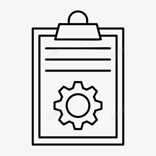剪贴板文档页面图标svg_新图网 https://ixintu.com 剪贴板 技术 文档 网页和搜索引擎优化线图标 设置 页面