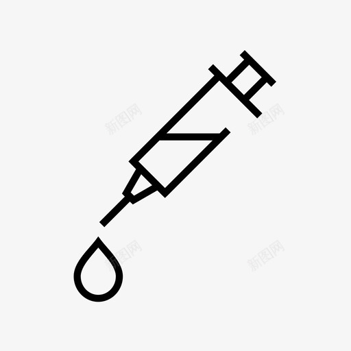 注射器注射胰岛素图标svg_新图网 https://ixintu.com 公共服务 注射 注射器 疫苗 胰岛素 药房