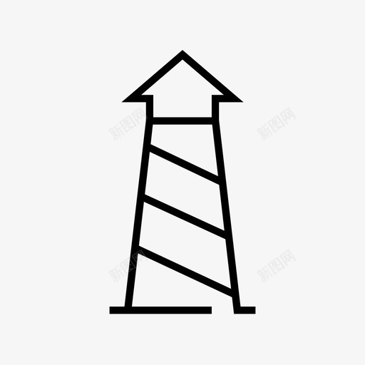 灯塔航海塔图标svg_新图网 https://ixintu.com 发展和建筑 塔 灯塔 航海
