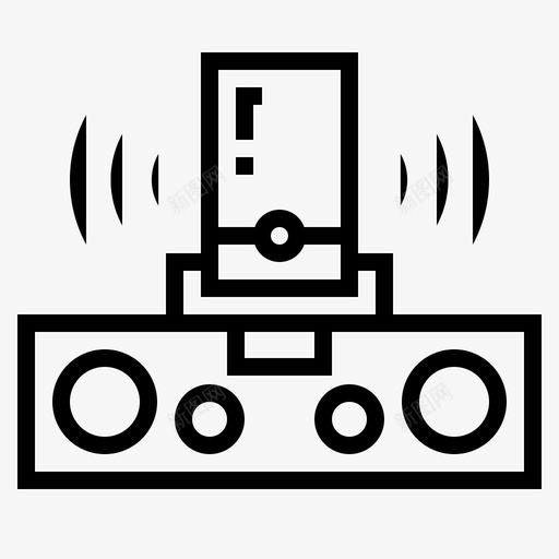 音乐基座音频收音机图标svg_新图网 https://ixintu.com 小工具 扬声器 收音机 音乐基座 音频