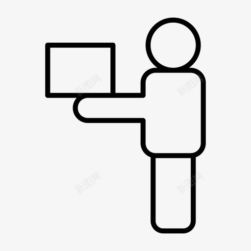 送货箱客图标svg_新图网 https://ixintu.com 包 客 物流薄 空 箱 送货