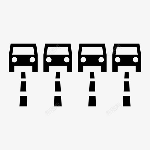 四车道高速公路线路图标svg_新图网 https://ixintu.com 四车道 旅行符号 线路 街道 道路 高速公路