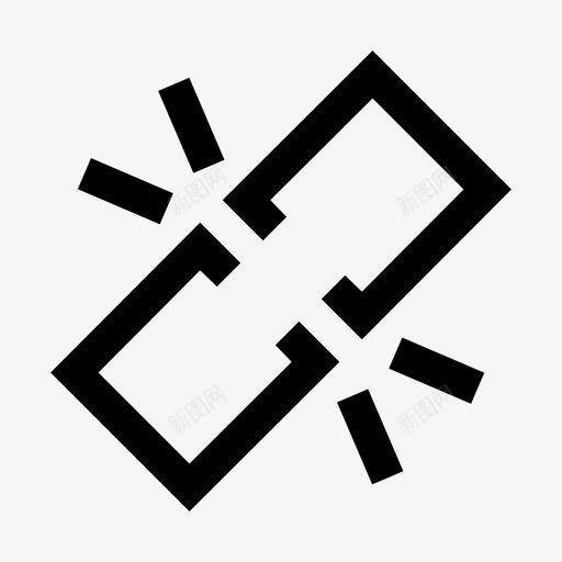 链断开url图标svg_新图网 https://ixintu.com url 断开 链