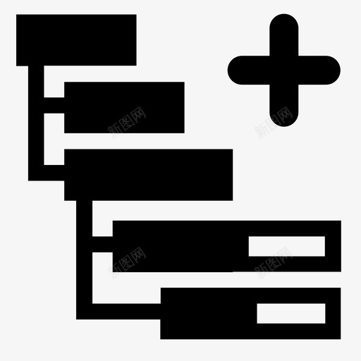 新建甘特图图标svg_新图网 https://ixintu.com 新建甘特图