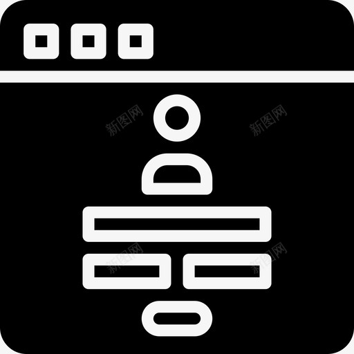 创建配置文件浏览器交互图标svg_新图网 https://ixintu.com Pretycons用户界面实体 internet 交互 创建配置文件 浏览器 用户 界面