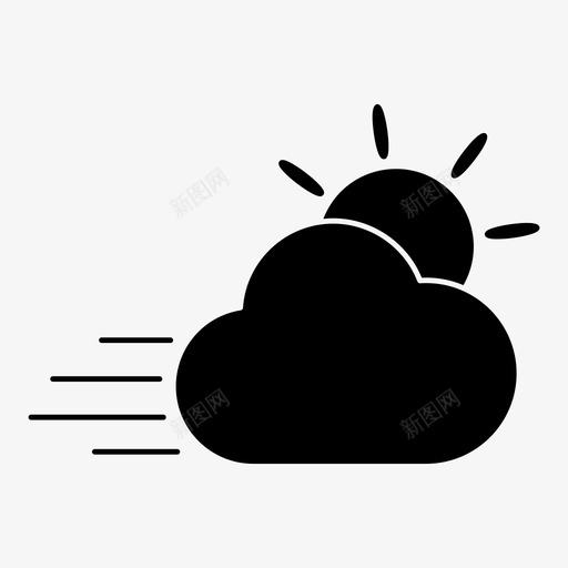 阴天云天气图标svg_新图网 https://ixintu.com 云 天气 阴天
