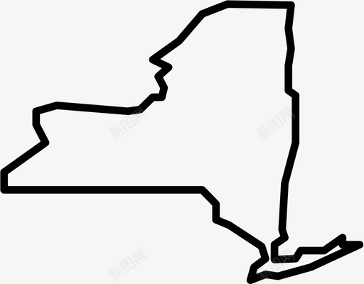 纽约美国城市图标svg_新图网 https://ixintu.com 地图 城市 州 纽约 美国 美国各州 联邦