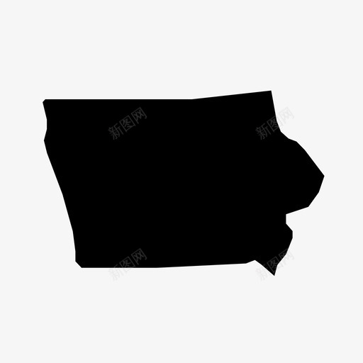 爱荷华美国地理图标svg_新图网 https://ixintu.com 地图 地理 州 爱荷华 美利坚合众国 美国