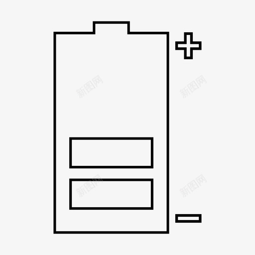 电池电池状态一半图标svg_新图网 https://ixintu.com 一半 中等 电池 电池外形 电池状态 电源