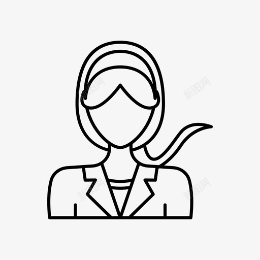 头巾女孩头像女性图标svg_新图网 https://ixintu.com 个人资料 化身女性 头像 头巾女孩 女性
