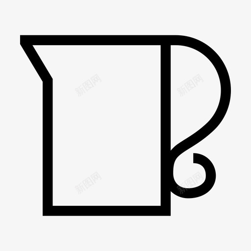 水罐玻璃杯坛子图标svg_新图网 https://ixintu.com 坛子 早餐 水罐 玻璃杯 罐子 锅