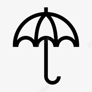 伞保护雨水图标图标