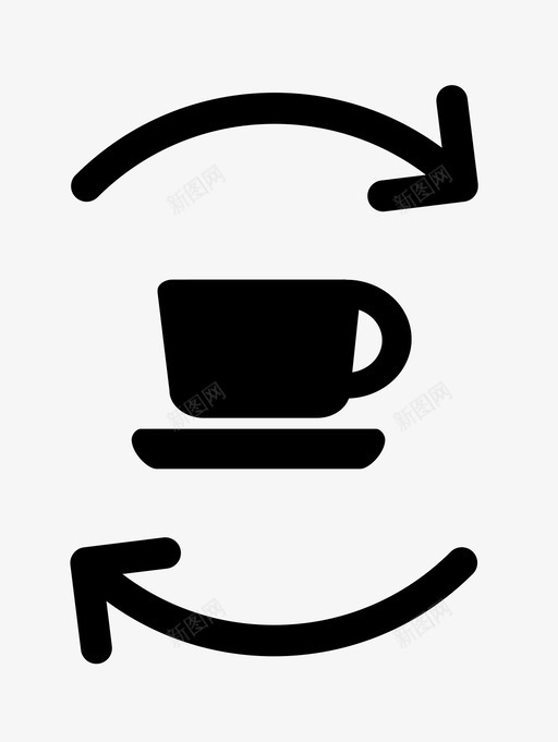 又一杯咖啡再次加载重做图标svg_新图网 https://ixintu.com 上传 再做一次 再次加载 又一杯咖啡 重做