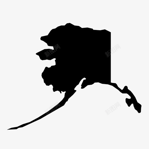 阿拉斯加美国地理图标svg_新图网 https://ixintu.com 地图 地理 州 美利坚合众国 美国 阿拉斯加