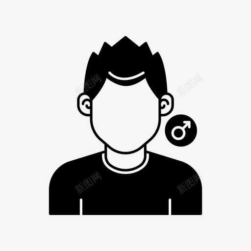 化身男男个人资料图标svg_新图网 https://ixintu.com 个人资料 化身男 用户 男