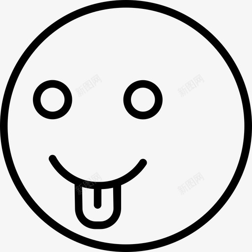 用舌头面对表情符号笑脸图标svg_新图网 https://ixintu.com 用舌头面对 笑脸 笑脸表情符号 表情符号