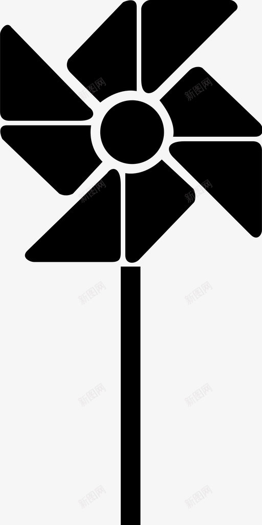 风车螺旋桨转子图标svg_新图网 https://ixintu.com 螺旋桨 转子 风车