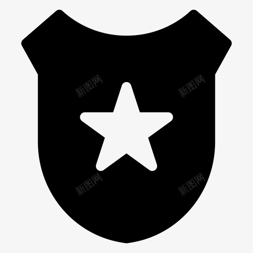 警察徽章等级图标svg_新图网 https://ixintu.com 奖品 徽章 法律 法律和正义雕文图标 等级 警察