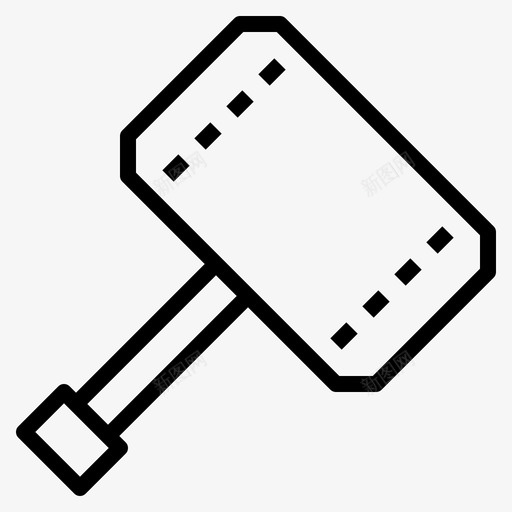 锤子花式游戏图标svg_新图网 https://ixintu.com 武器 游戏 维京人 花式 锤子